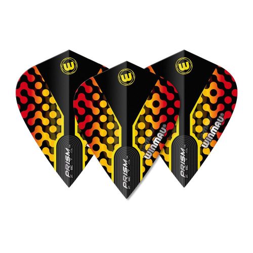 Letky na šipky Winmau Prism Alpha kite, žluté a červené