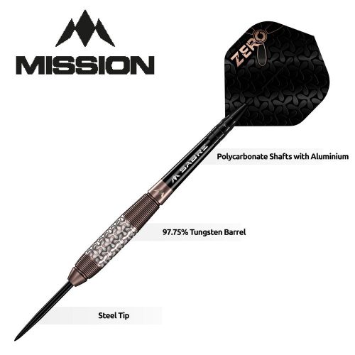 Sada steel šipek Mission Zero Bronze PVD 26g, 97,5% wolfram