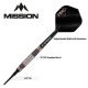 Sada soft šipek Mission Zero Bronze PVD 18g, 97,5% wolfram