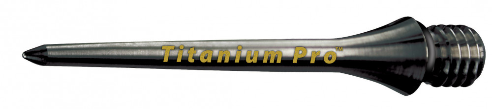 Hroty na šipky TARGET Titanium steel, kovové 26 mm, černé, závit 2BA